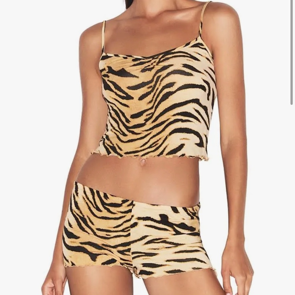 SKIMS Women's Tiger Print Cami and Shorts Set